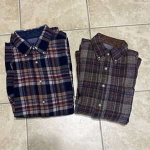 2 Pendleton Virgin Wool Long Sleeved Shirts Men’s Medium